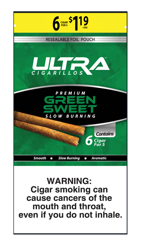 Ultra Shorty Green Sweet 6/$1.19 15/6pk