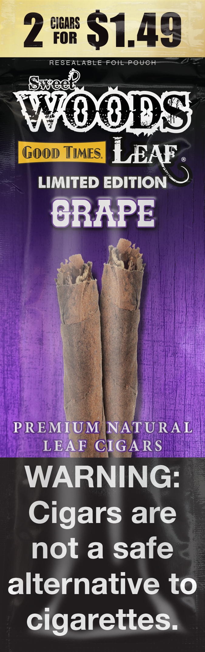 Sweet Woods Leaf Grape 2/$1.49 15/2pk