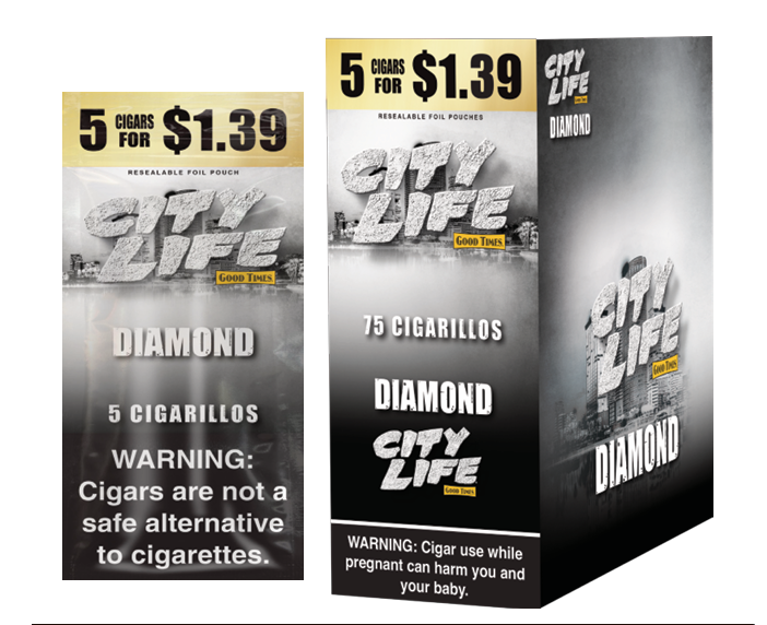 City Life Diamond 5f$1.39 15/5pk
