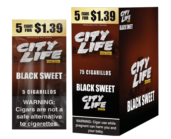 City Life Black Sweet 5f$1.39 15/5pk