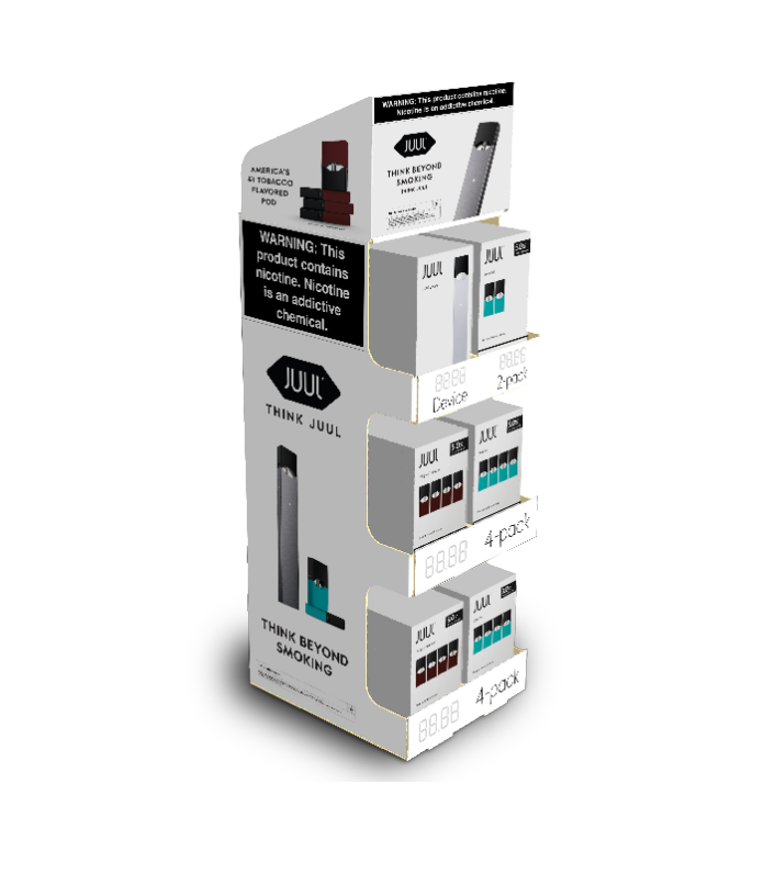 Juul 6-facing Display Menthol Virginia Tobacco 6ct