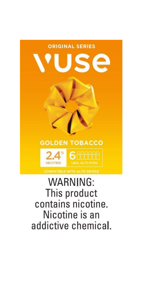Vuse Alto Pods Golden Tobacco 2.4% 5/6ct