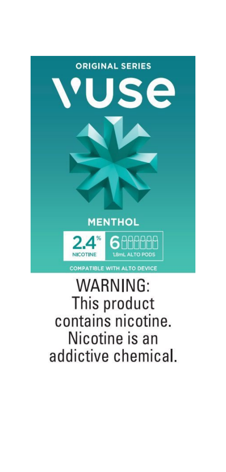 Vuse Alto Pods Menthol Tobacco 2.4% 5/6ct