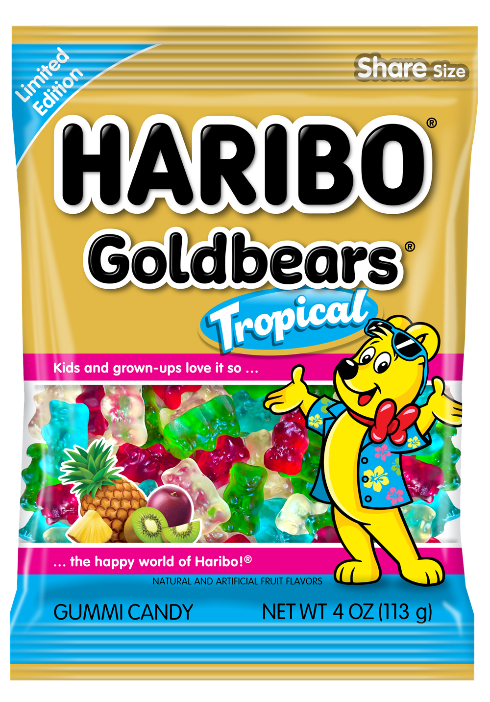 Haribo Goldbears Tropical Peg Bag 4oz