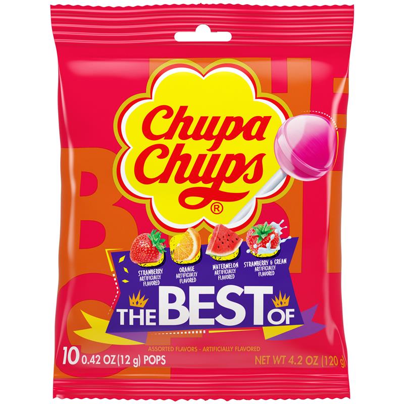 Chupa Chups Assorted Lollipops Peg Bag 4.2oz