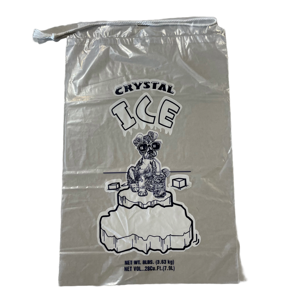 Crystal Ice Bag With Drawstring 8# 500ct
