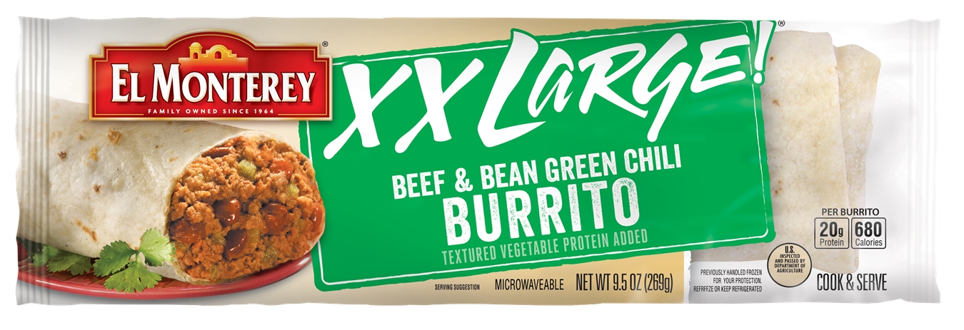 El Monterey Beef Bean & Grn Chili Burrito Xxl9.5oz