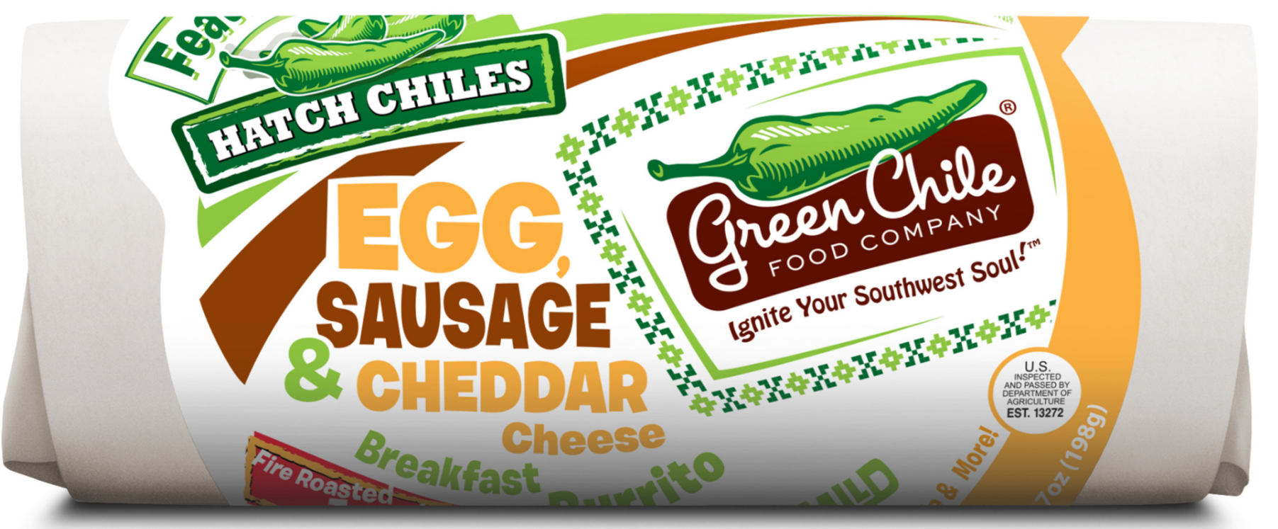 Green Chile Co Breakfast Egg & Saus Burrito 7oz