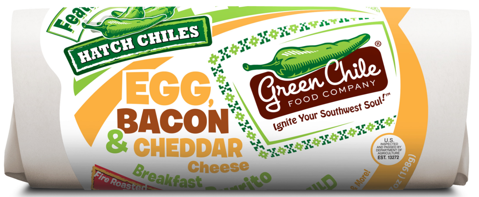 Green Chile Co Breakfast Egg & Bacon Burrito 7oz