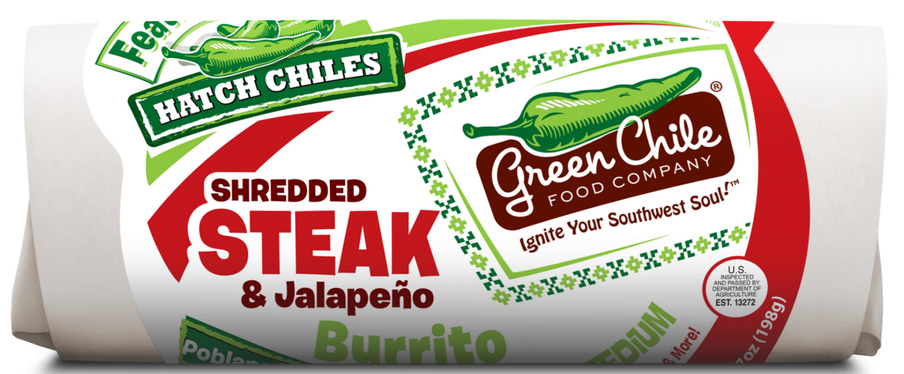 Green Chile Co Steak & Jalapeno Burrito 7oz
