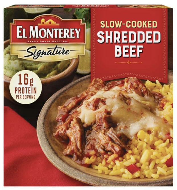 El Monterey Shredded Beef Frozen Meal 9oz