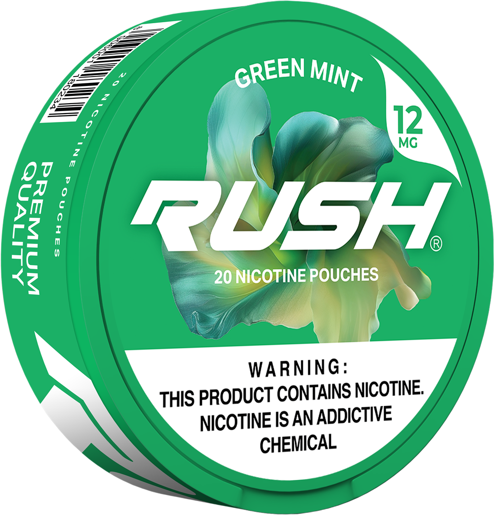 Rush Green Mint Nicotine Pouches 12mg 5ct