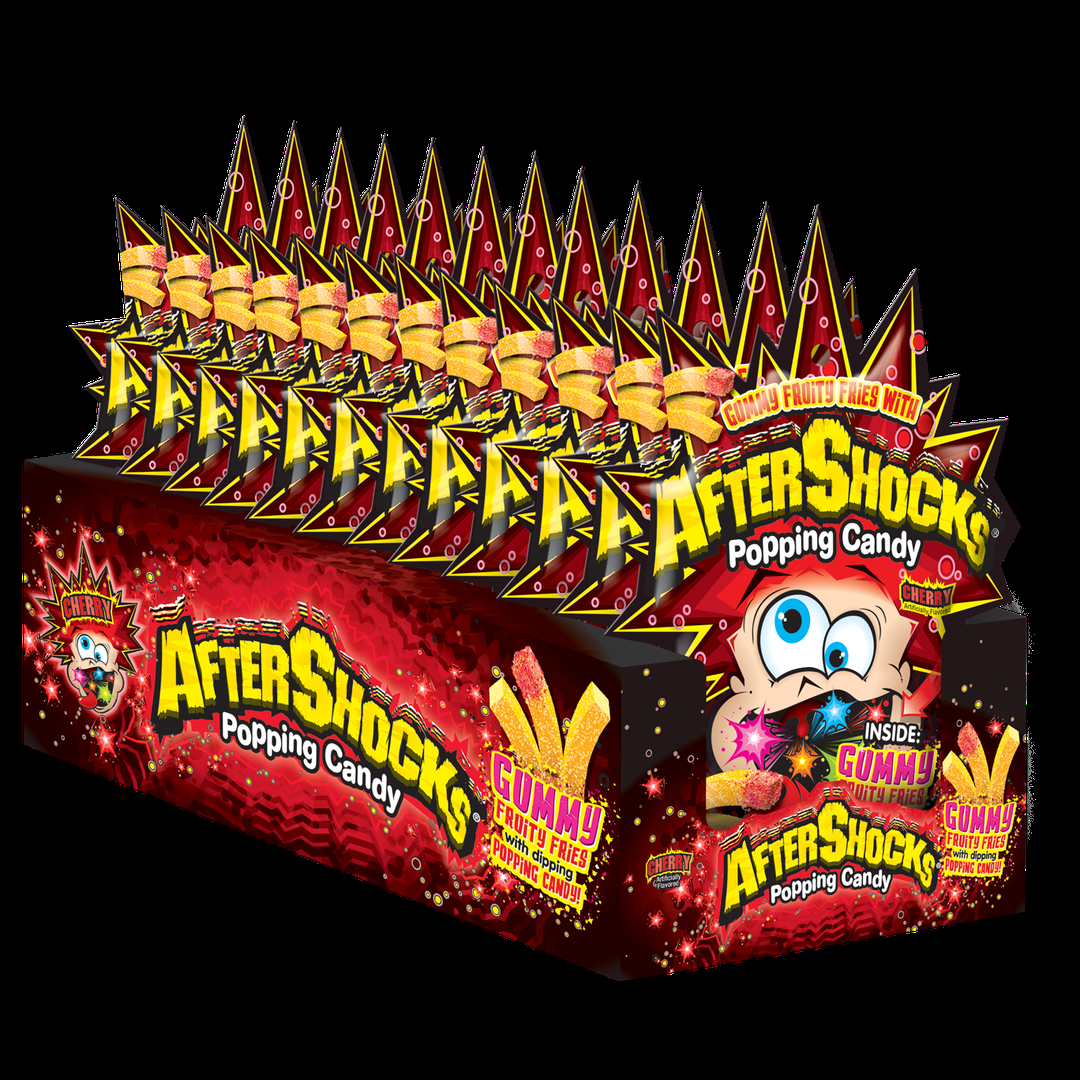 Aftershocks Gummy Fries Cherry Pop Dip 16ct 1.48oz