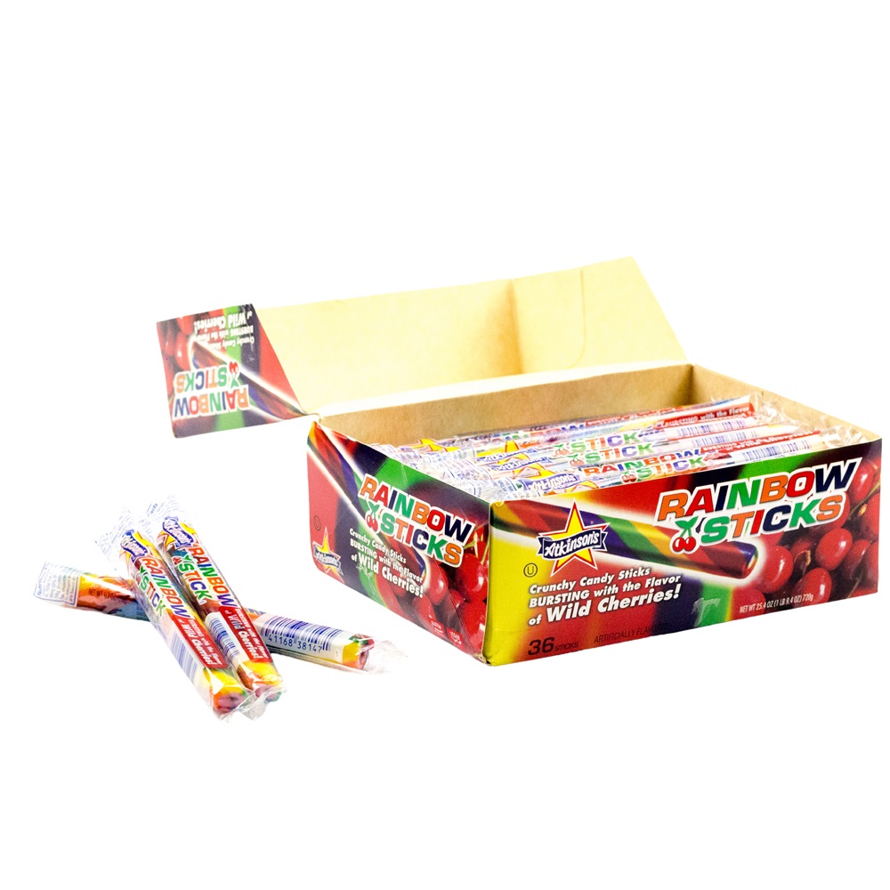 Atkinson's Rainbow Twists Stick Box 36ct 0.7oz
