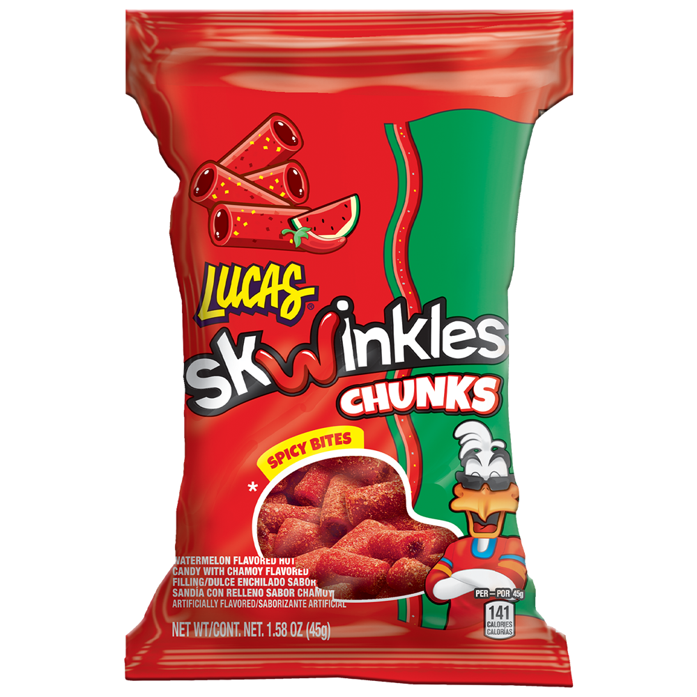 Lucas Skwinkles Watermelon Hot Candy 6ct 1.58oz