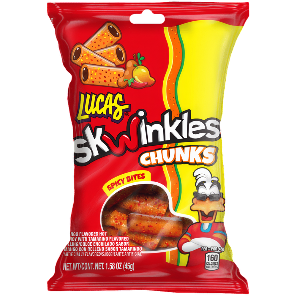 Lucas Skwinkles Mango Hot Candy 6ct 1.58oz