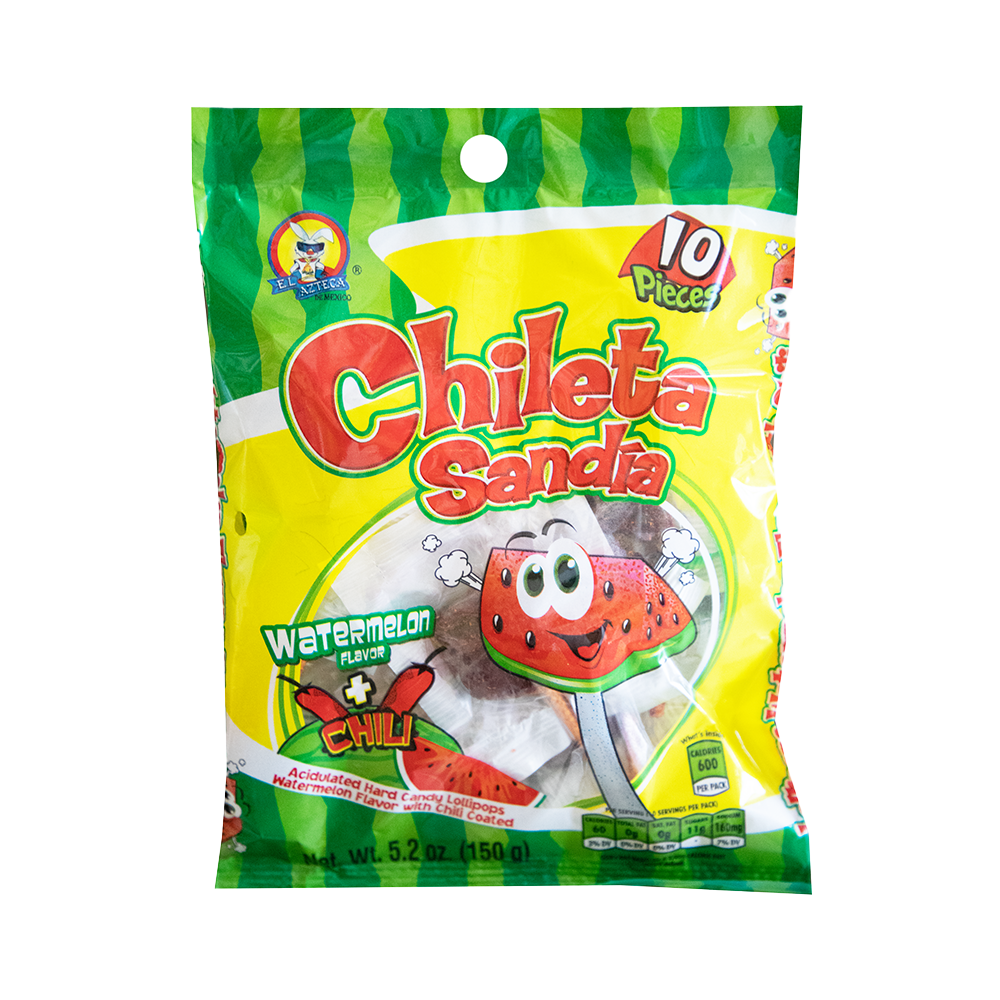 El Azteca Chileta Sandia Lollipops 10ct 5.2oz