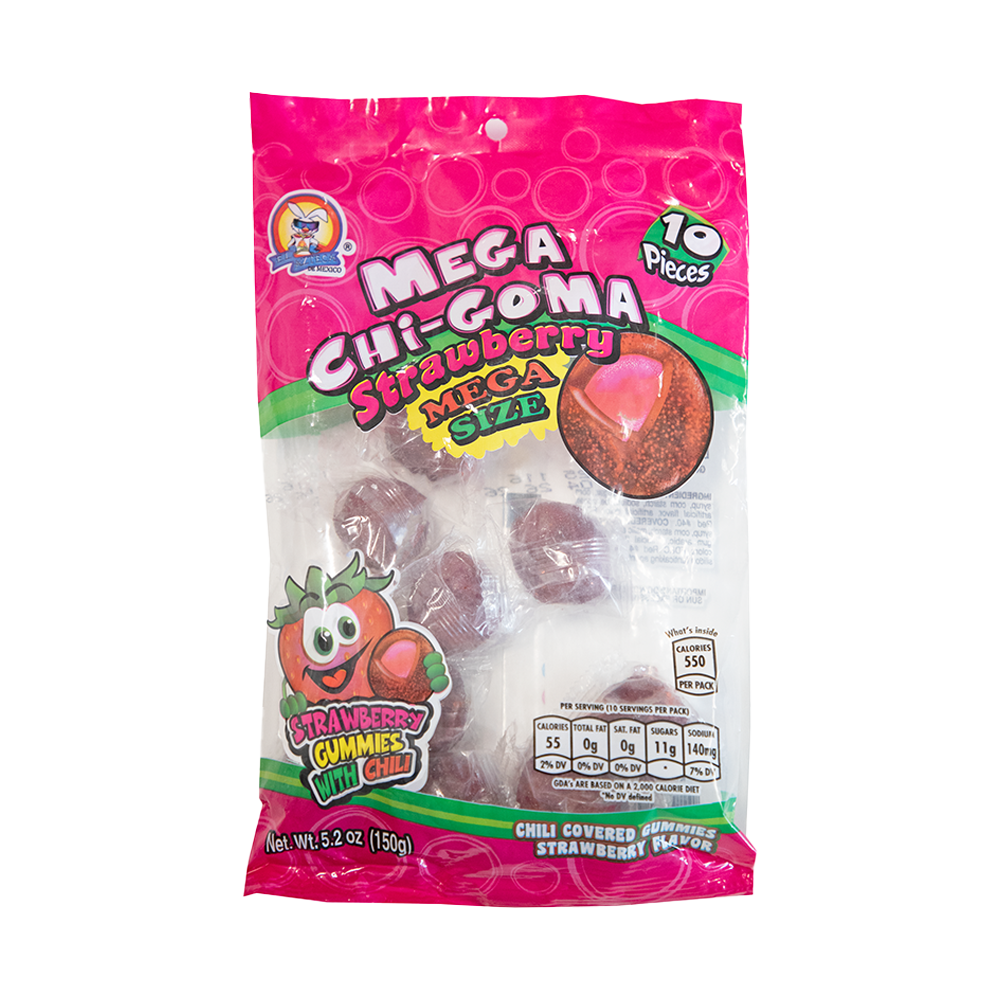 El Azteca Mega Chi?goma Gummies Strw 10ct 5.2oz