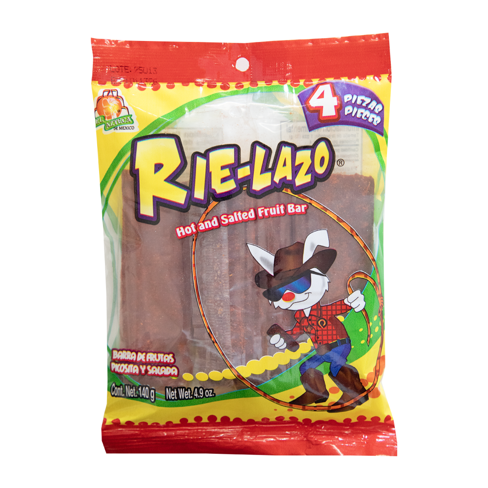 El Azteca Rie?lazo Hot Salted Fruit Bar 4ct 4.9oz