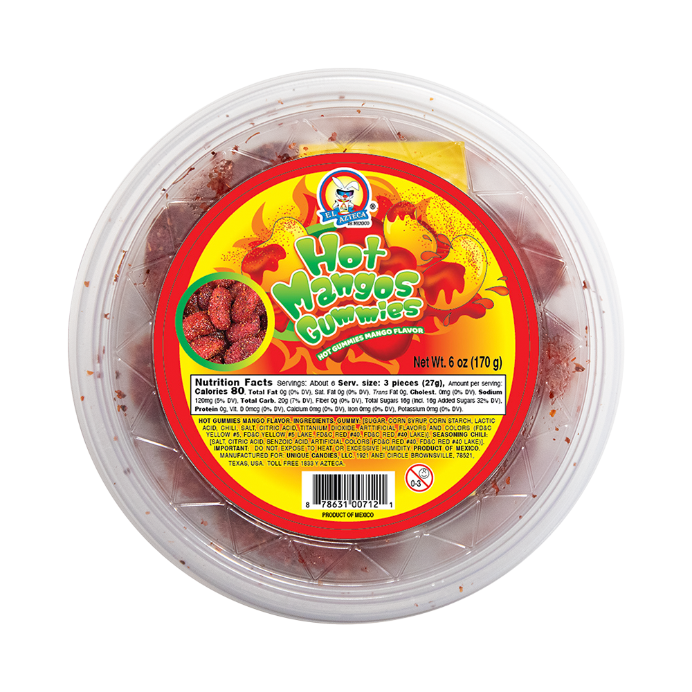 El Azteca Hot Mangos Gummies 6oz