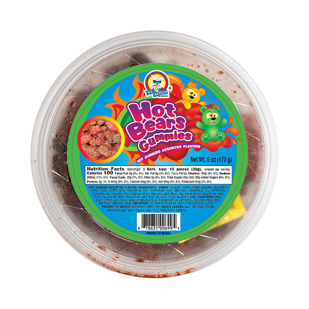 El Azteca Hot Bears Gummies 6oz