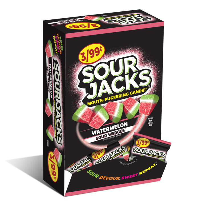 Sour Jacks Watermelon Sour Wedges 24ct 0.5oz