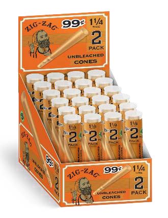 Zig Zag Unbleached Paper Cones 1.25 24/2ct