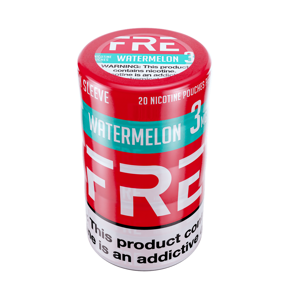 Fre Watermelon Nicotine Pouches 3mg 5ct