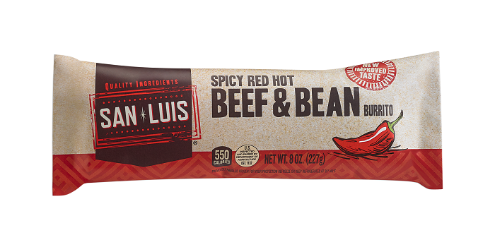 San Luis Red Hot Beef & Bean Burrito 8oz