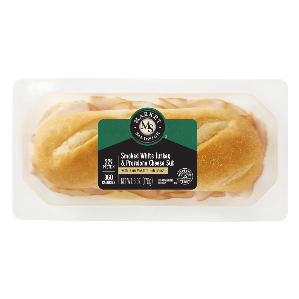 Market Sandwich Smkd Wht Trkey & Provolone Sub 6oz