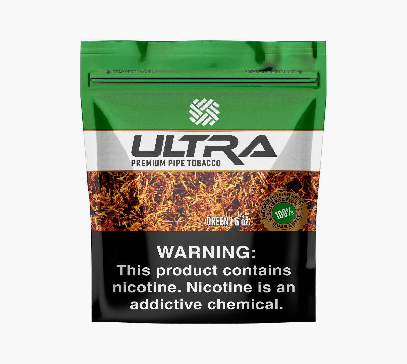 Ultra Pipe Tobacco Green Bag 6oz