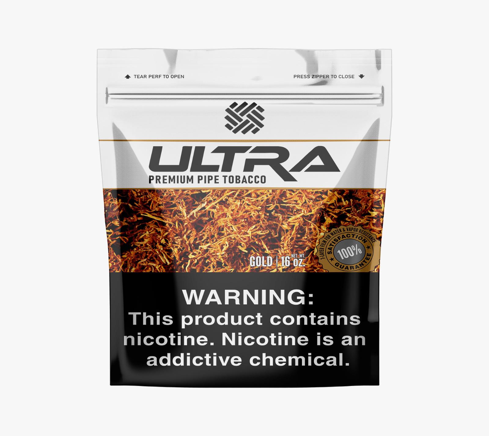 Ultra Pipe Tobacco Gold Bag 16oz