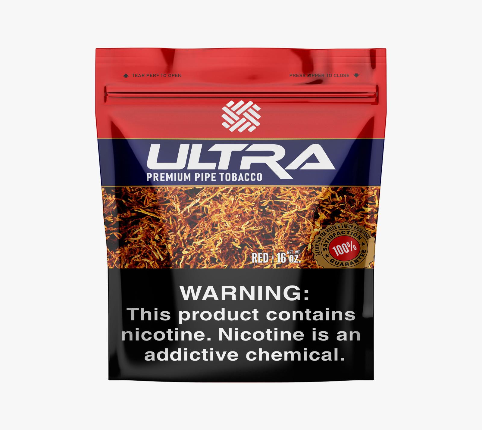 Ultra Pipe Tobacco Red Bag 16oz